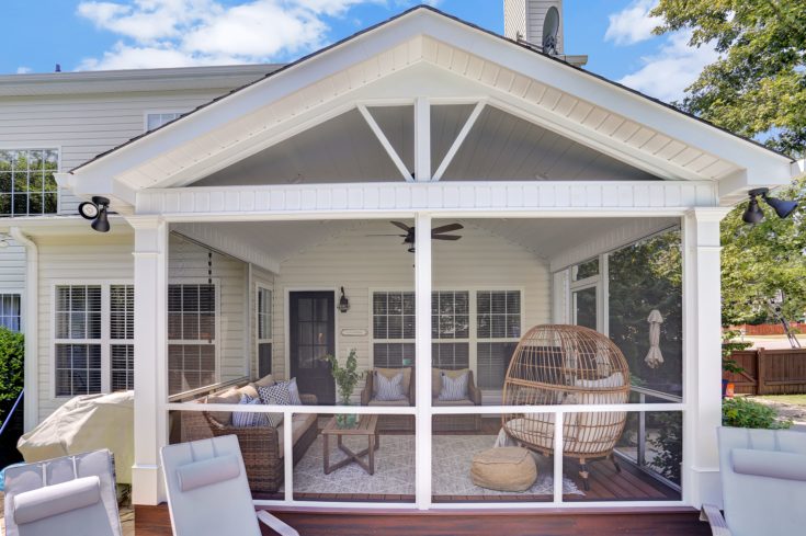Cathedral Ceiling Trex Screen Porch, Simpsonville SC