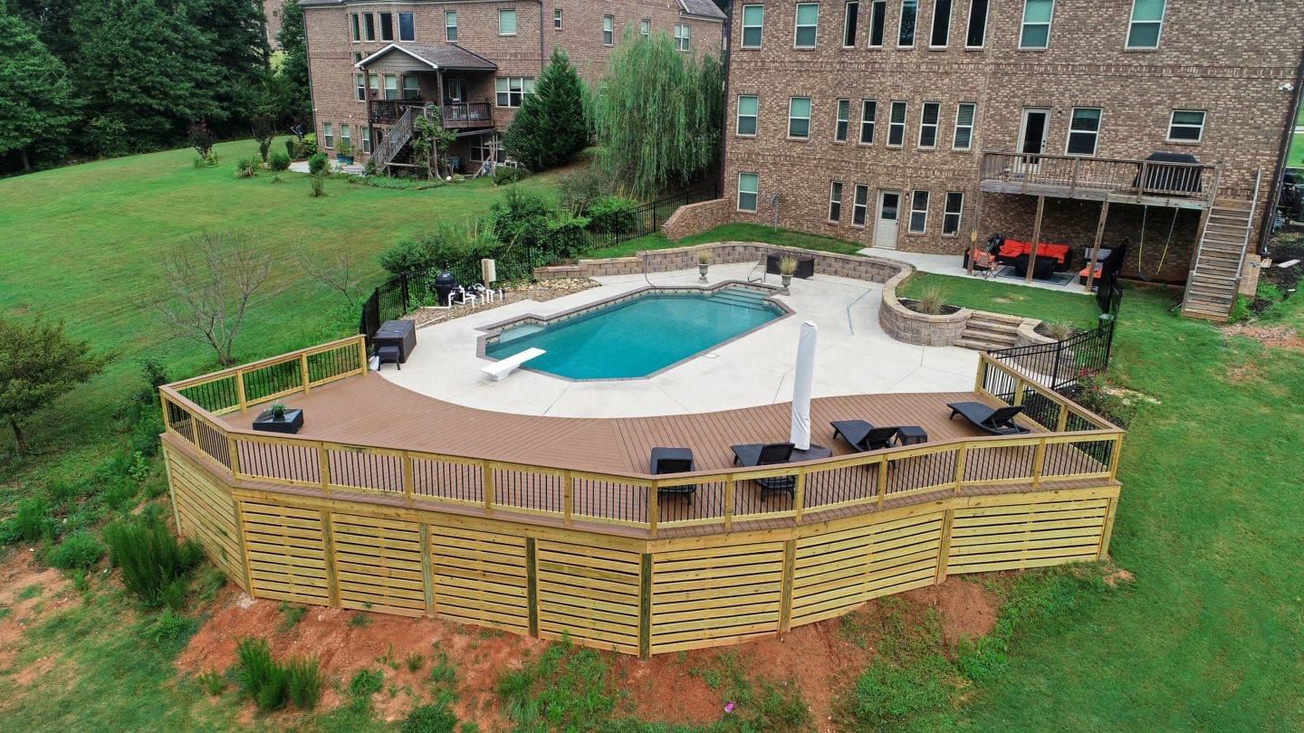 Custom Trex Pool Deck, Greer SC 1