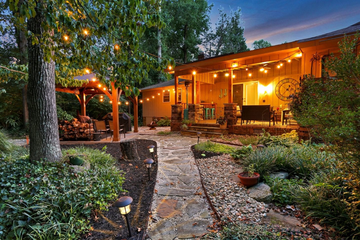 Covered Deck and Real Stone Walkway, Simpsonville SC 1