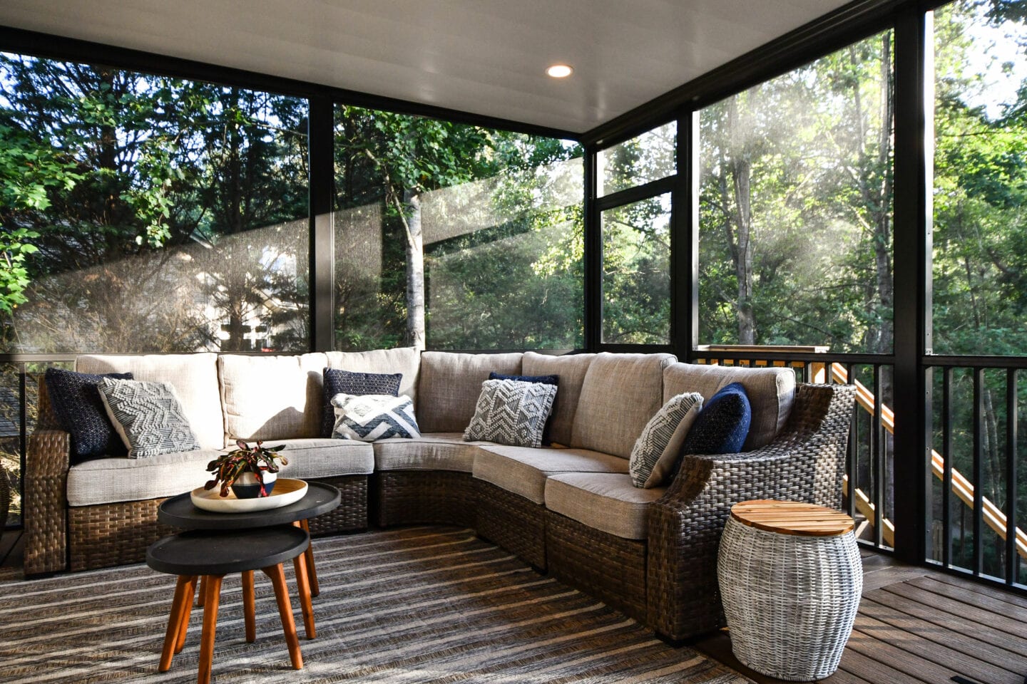 Custom Trex Screened Porch with Balcony, Greer SC 1