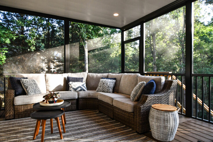 Custom Trex Screened Porch with Balcony, Greer SC