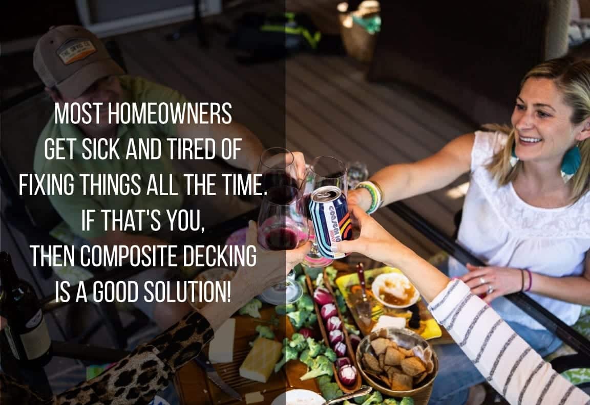 composite decking is very low maintenance