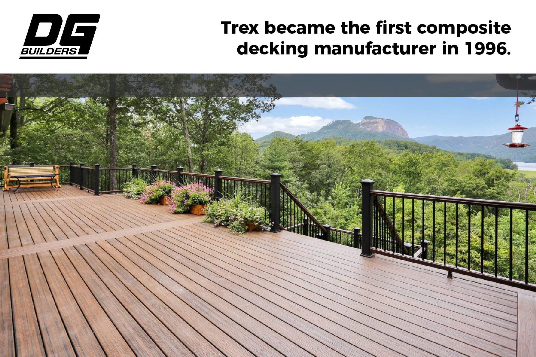 Trex became the first composite decking manufacturer