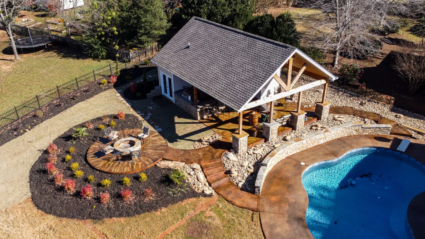Custom Outdoor Kitchen & Pool House - Simpsonville, SC 1