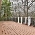 custom trex deck on back of house