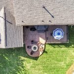 luxury outdoor living overhead view
