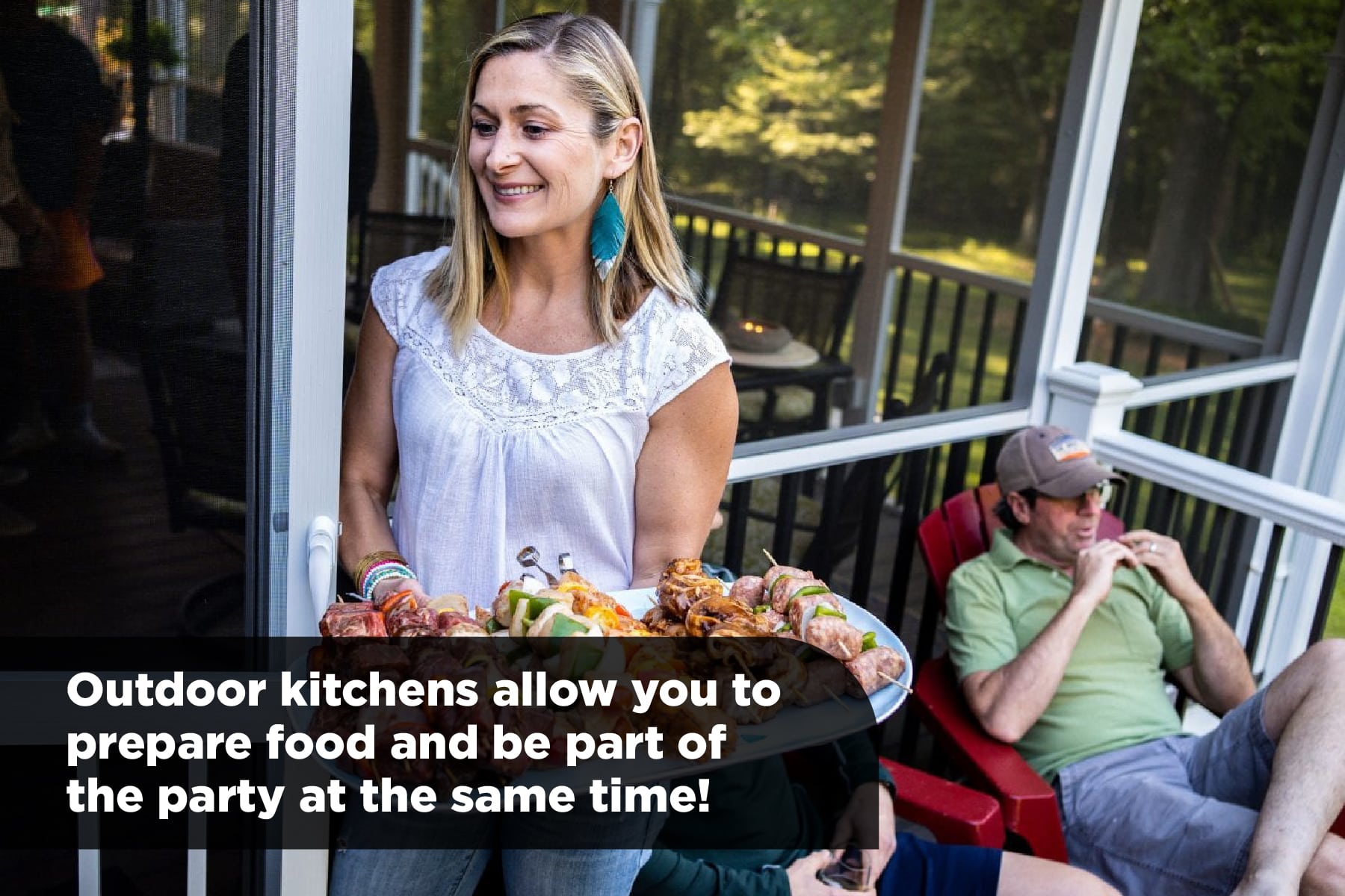 Prepare food and socialize at the same time with an outdoor kitchen