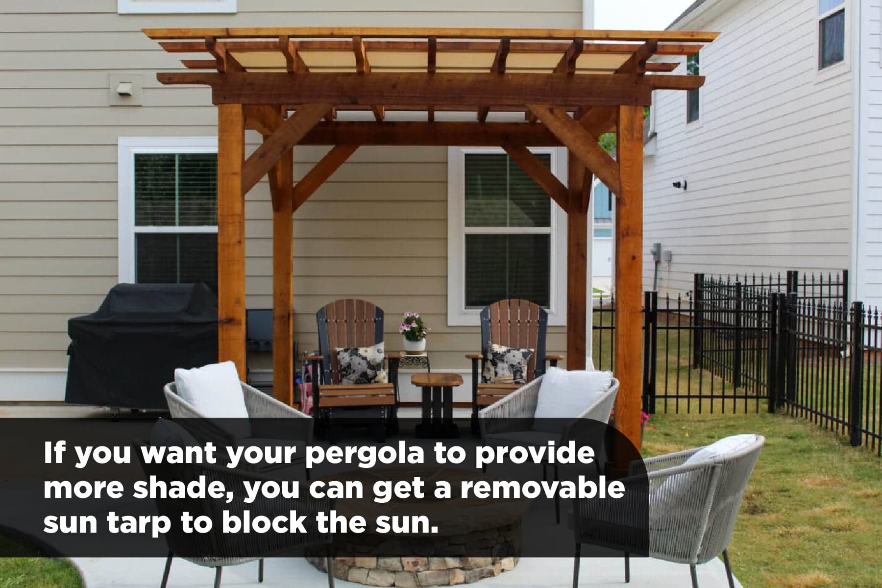 pergoals provide shade from the sun