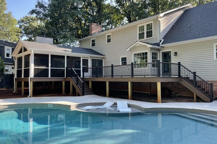 Spacious Trex Deck and Covered Screen Porch in Greenville, SC