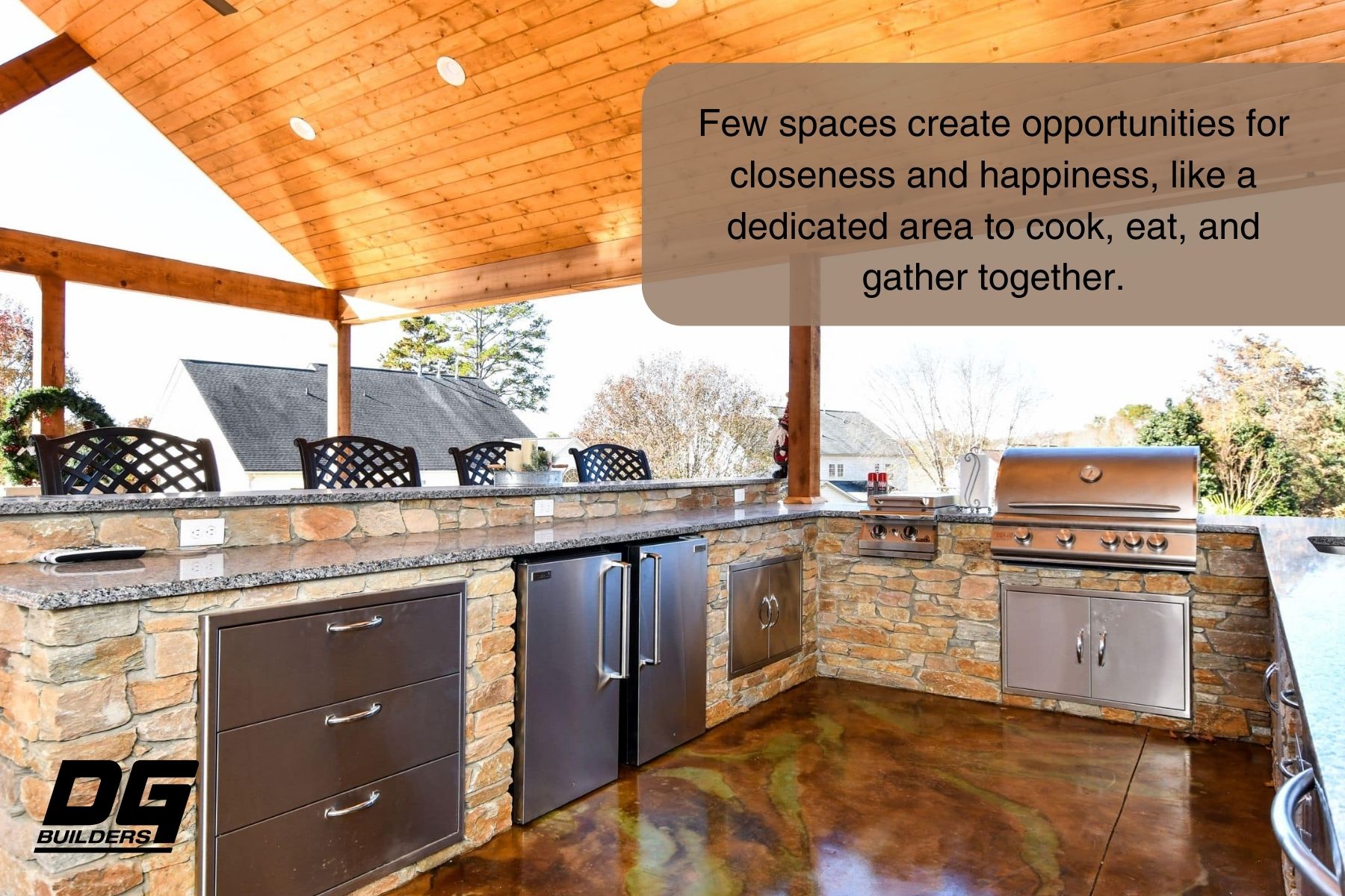 outdoor kitchens promote togetherness
