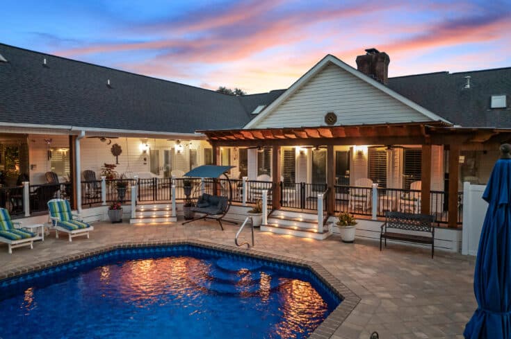 Elevated Sophisticated Outdoor Living Deck & Quality Outdoor Kitchen in Taylors, SC | Crafted Decks and Porches
