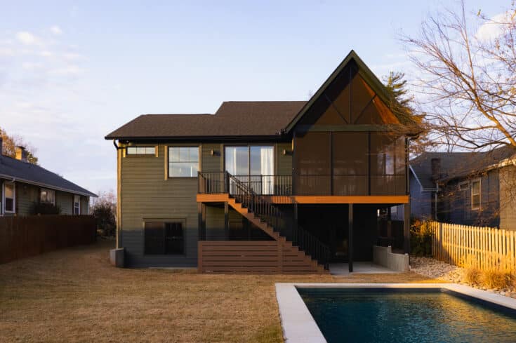 Urban Downtown Greenville Screen Porch | Contemporary Craftsman Design by Crafted Decks and Porches