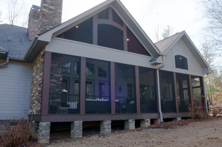 Screened Porch with Fireplace in Salem SC | Stunning Outdoor Living Project
